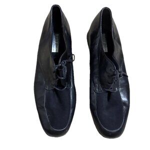 Munro Black Leather Nylon Loafers Size 10 Wide